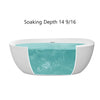 Sleek White Freestanding Soaking Tub with Easy Drain