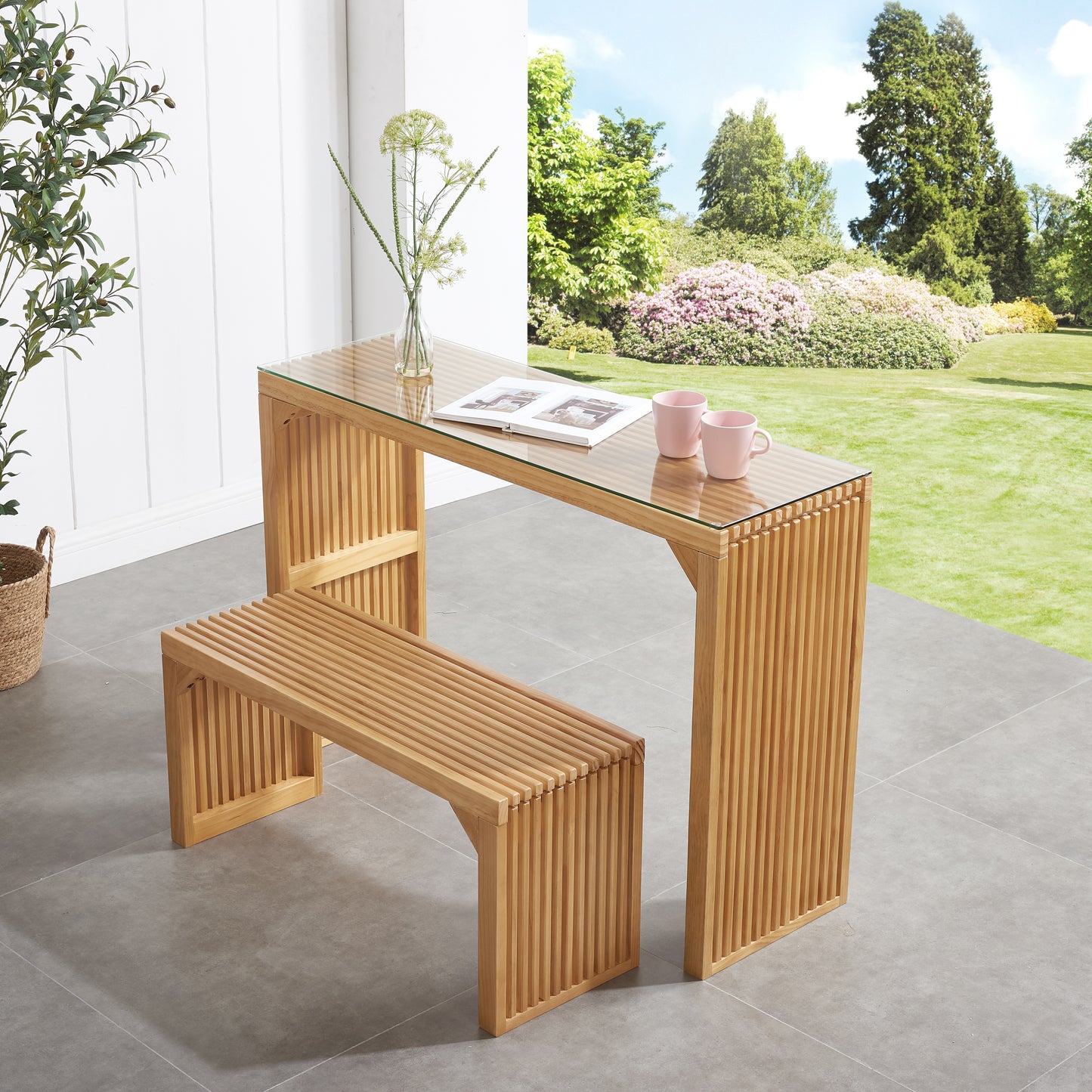 Nature's Touch Bench & Table Set