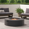 Cozy Outdoor Round Fire Pit in Dark Gray