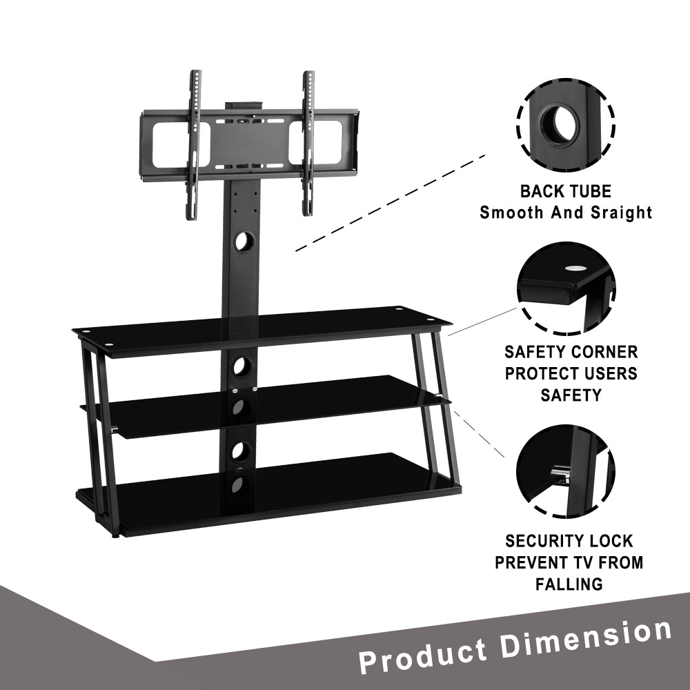 Sleek Adjustable Glass TV Stand