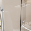 Sleek Chrome Semi-Frameless Double Sliding Shower Door