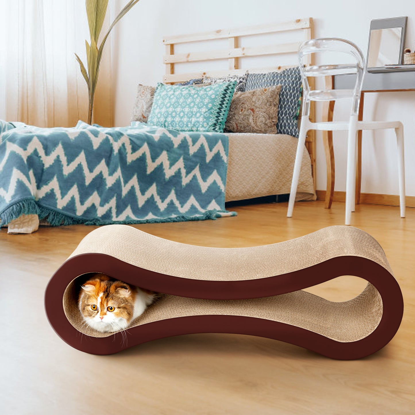 Dreamy Curves Cat Scratcher Bed