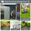 Chic Black Outdoor Storage Shed with Clear Panels