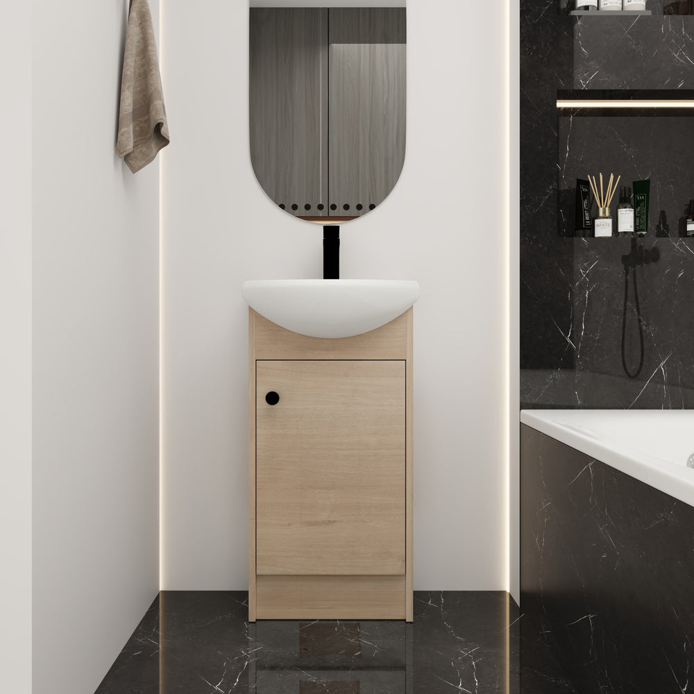 Chic Space-Saving Bathroom Vanity with Sink