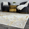 Beige & Gray Luxe Circle Area Rug