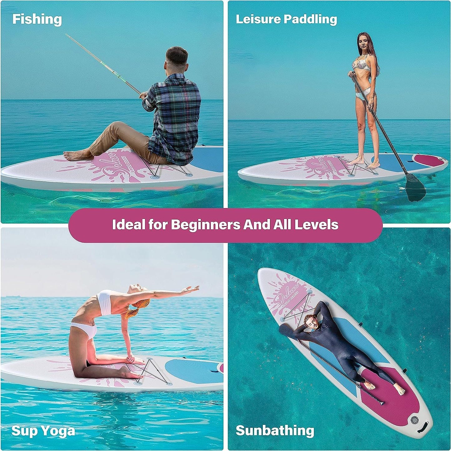 Pink Adventure Paddle Board – The Ultimate Inflatable SUP for Everyone!