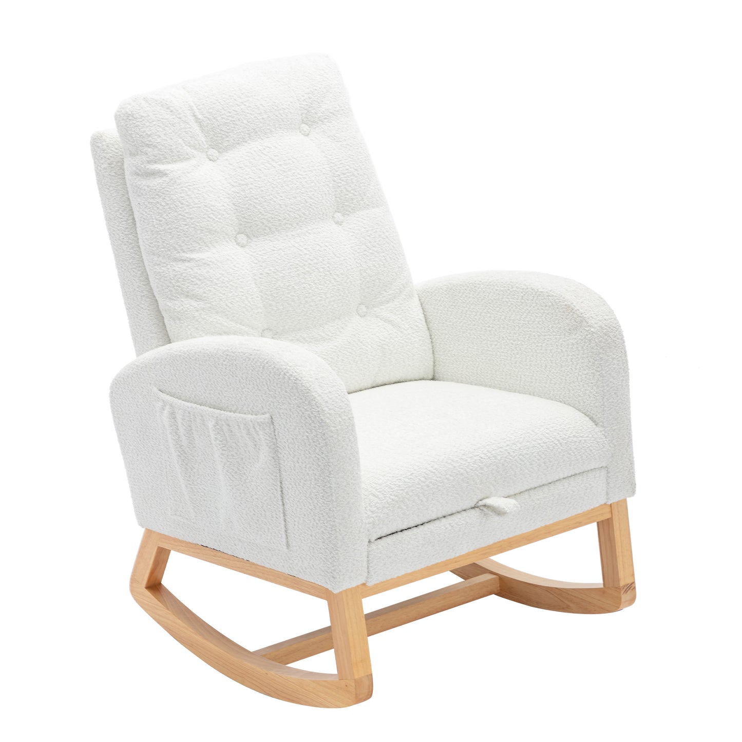 Chic Rocking Chair with Footrest