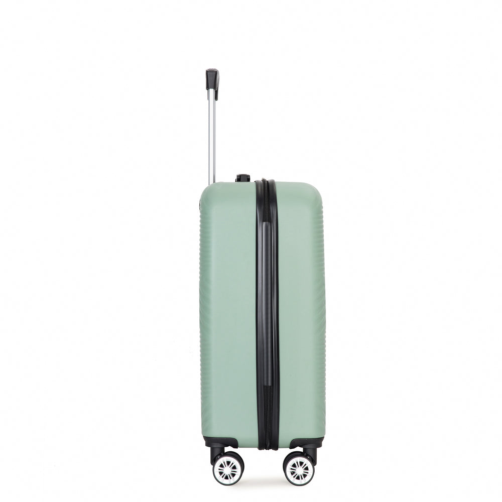 Olive Green Travel Set: Stylish Suitcase & Makeup Box Combo