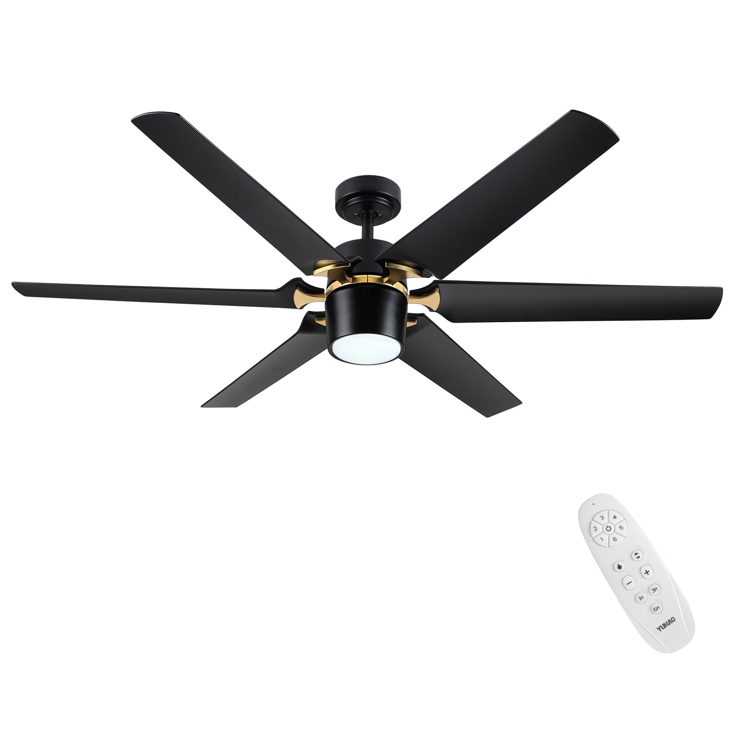 Sleek Remote-Controlled LED Ceiling Fan