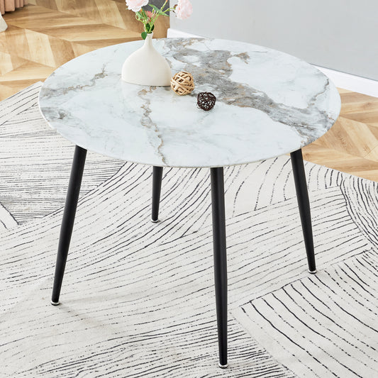 Marble Chic Round Dining Table