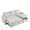 Cozy Reversible Sleeper Sofa with Storage Space