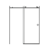 Sleek Matte Black Frameless Shower Door with Clear Glass