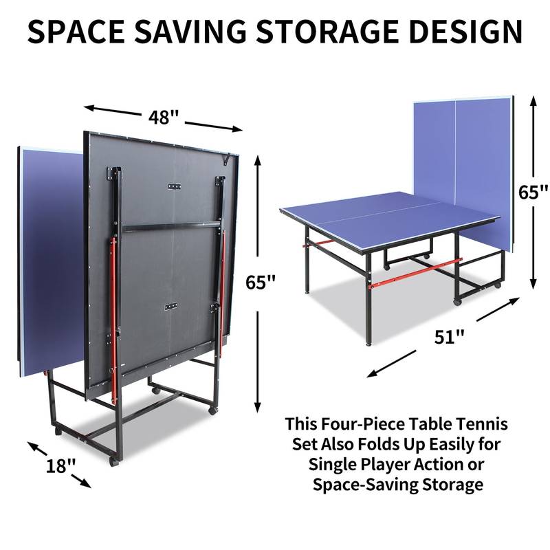 Ping Pong Pro Table Set – Foldable Fun for Indoors & Outdoors!