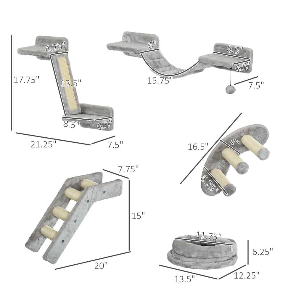 PawHut Cat Climber Wall Set