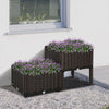 Easy Garden Elevated Planter Box - Self-Watering Gray Bed for Flowers & Herbs