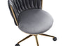 Cozy Swivel Office Chair - Stylish and Ergonomic in Dark Grey