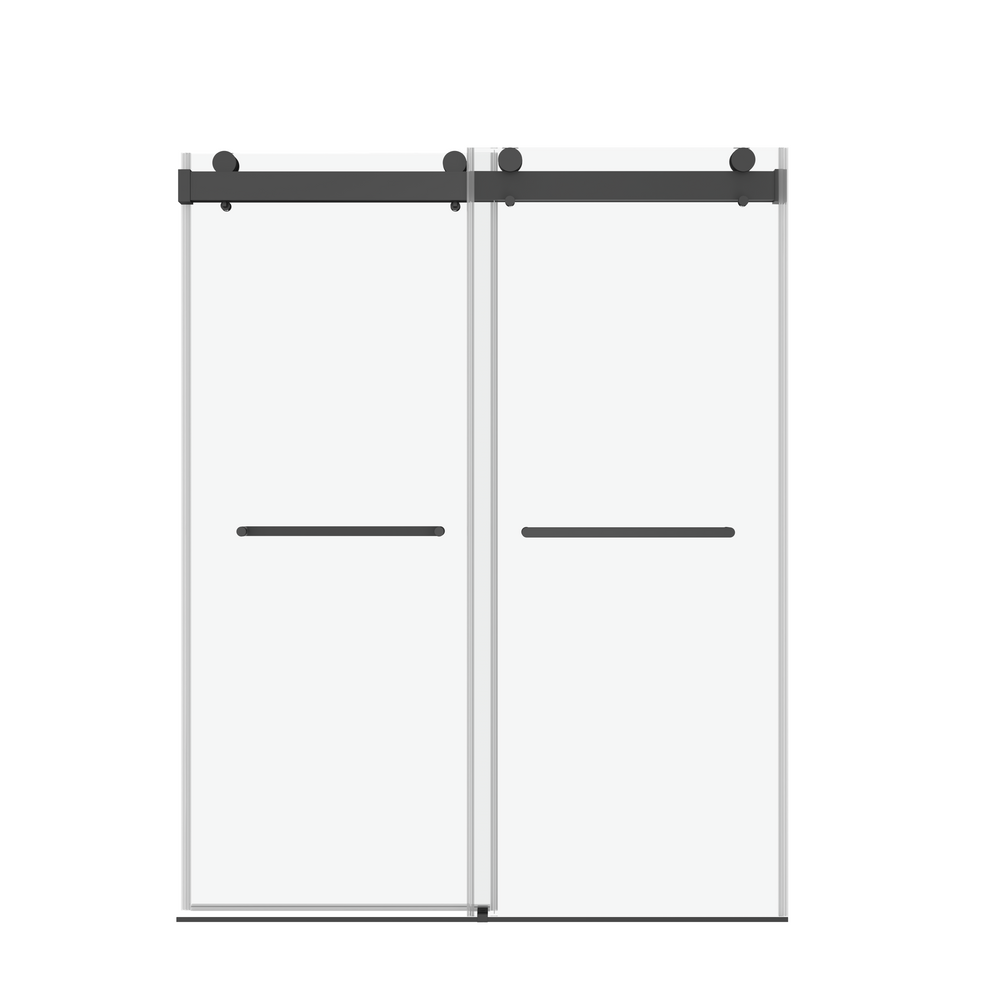 Sleek Soft-Close Frameless Shower Door in Matte Black