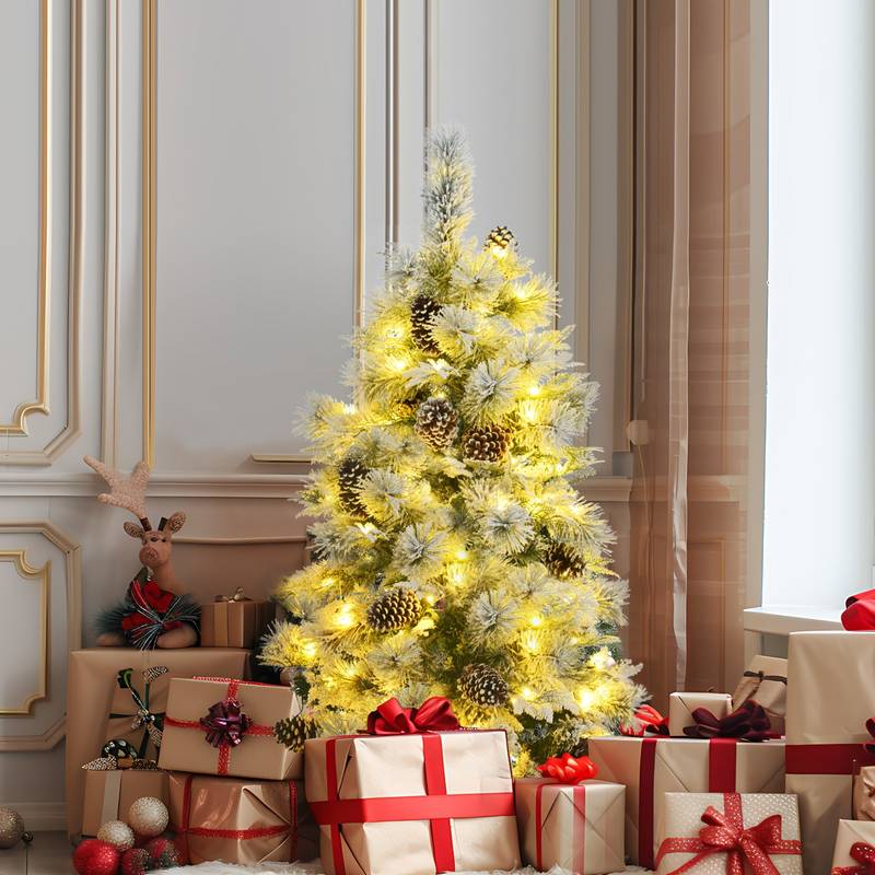Festive Glow Snowy Pine Christmas Tree