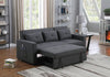 Cozy Gray Sleeper Sofa with Handy Pocket