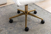 Chic Teddy Revolving Office Chair with Gold Legs