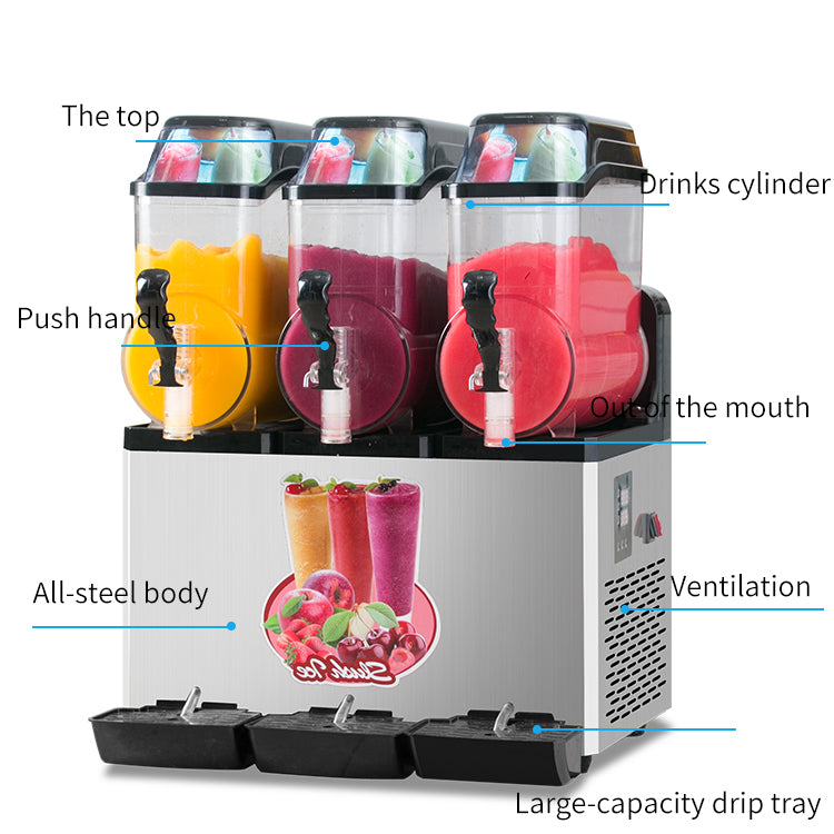 ChillPact Slushy Maker - Triple Tank Margaritas & Frozen Drinks for Any Venue