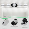 Sleek Black Bathroom Vanity Light with Frosted Glass Shades