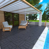 QuickSet Patio Deck Tiles - Dark Gray Interlocking Tiles for Easy Outdoor Makeover