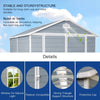 Cozy Grey Outdoor Storage Shed – Perfect for Patio Gear!