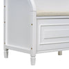 Rustic Charm Storage Bench with Safety Hinge