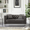 Glam Velvet Sofa with Jeweled Accents