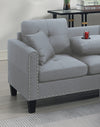 Cozy Taupe Grey Sectional Sofa Set with Storage Ottoman & Cup Holders