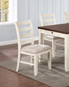 Beige Ladder Back Dining Chairs - Set of Two