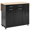 Versatile Rolling Kitchen Cart with Drop Leaf and Storage