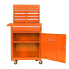 Orange Tool Chest with Detachable Drawers and Adjustable Shelf