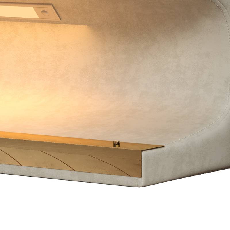 Stylish LED Entryway Bench with Leather Upholstery