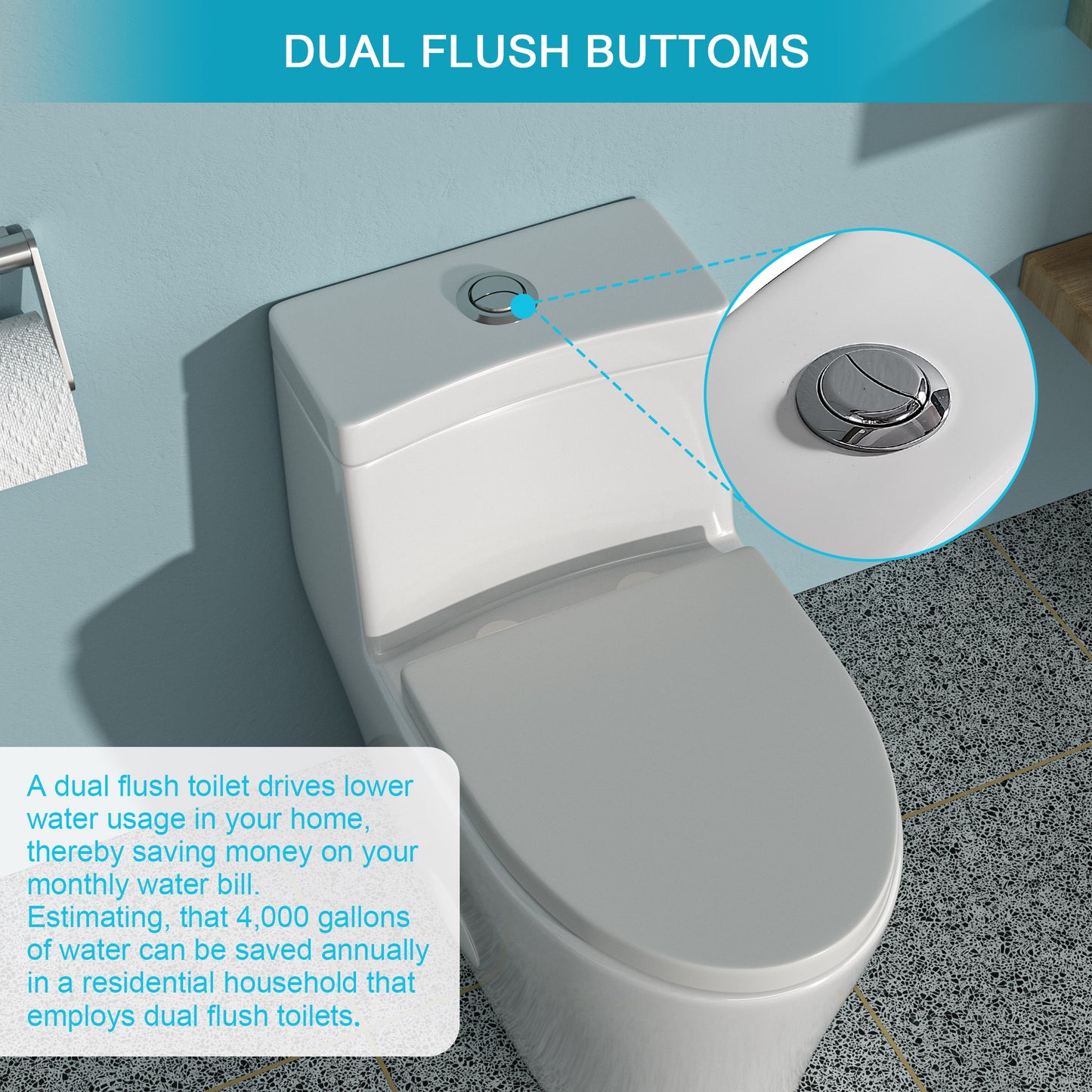 Sleek Soft-Close Toilet with Dual Flush