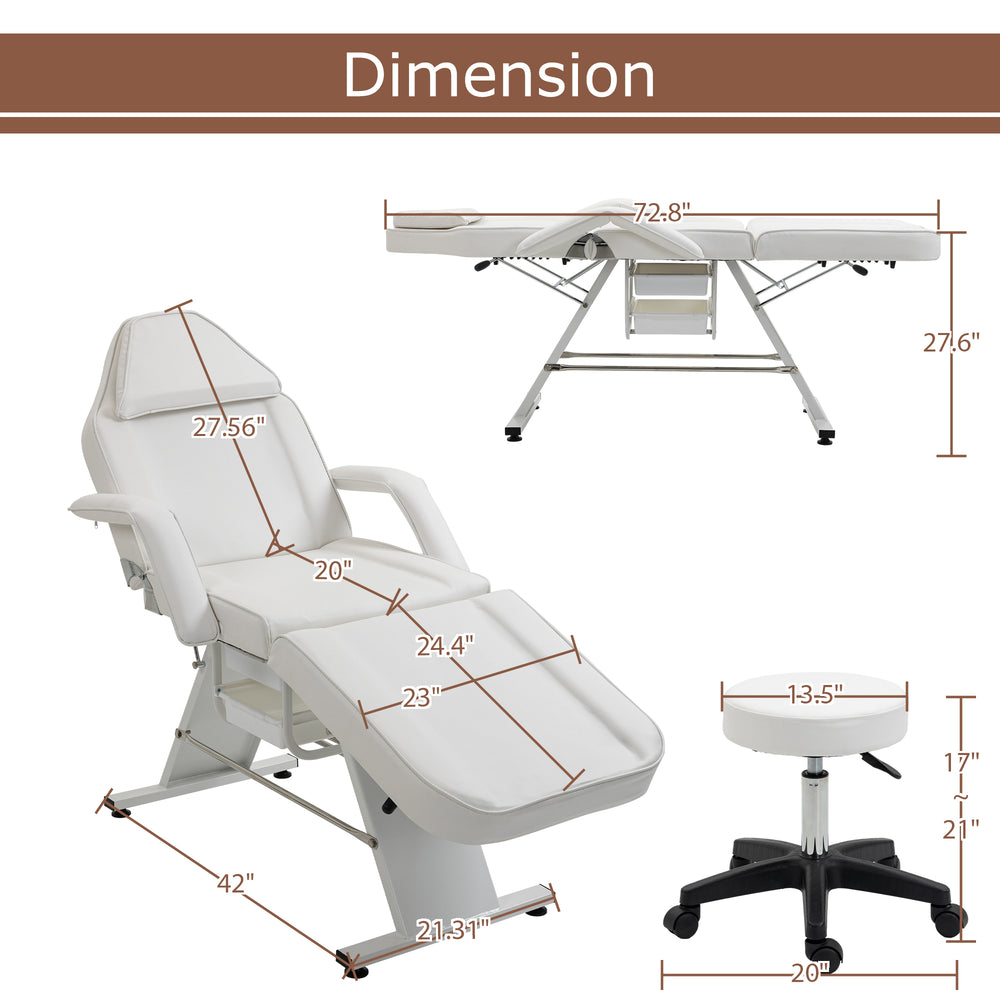 Relax & Revive Beauty Chair with Hydraulic Stool