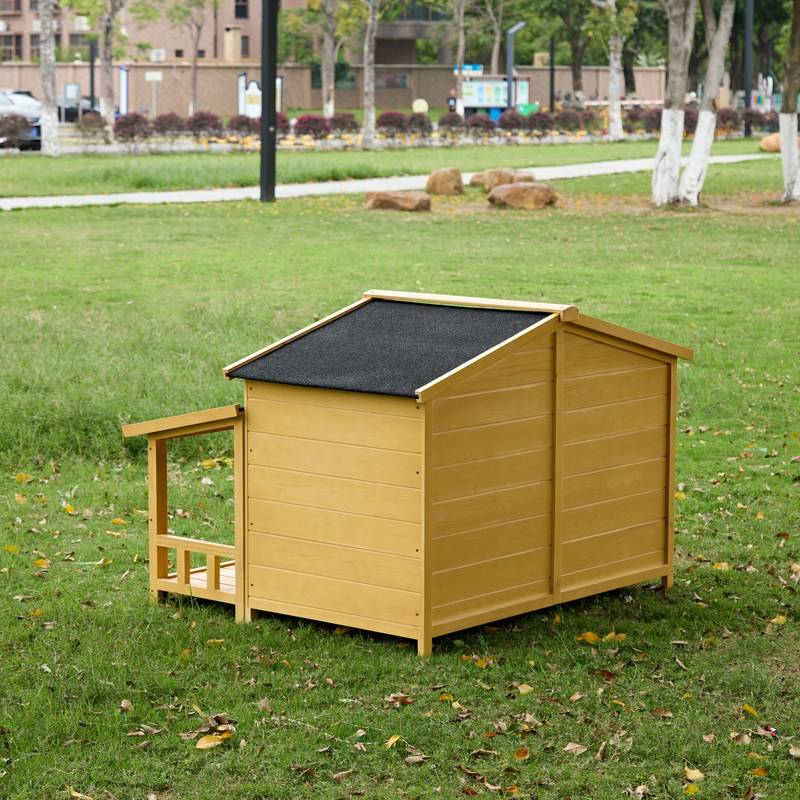 Cozy Cabin Dog House with Porch