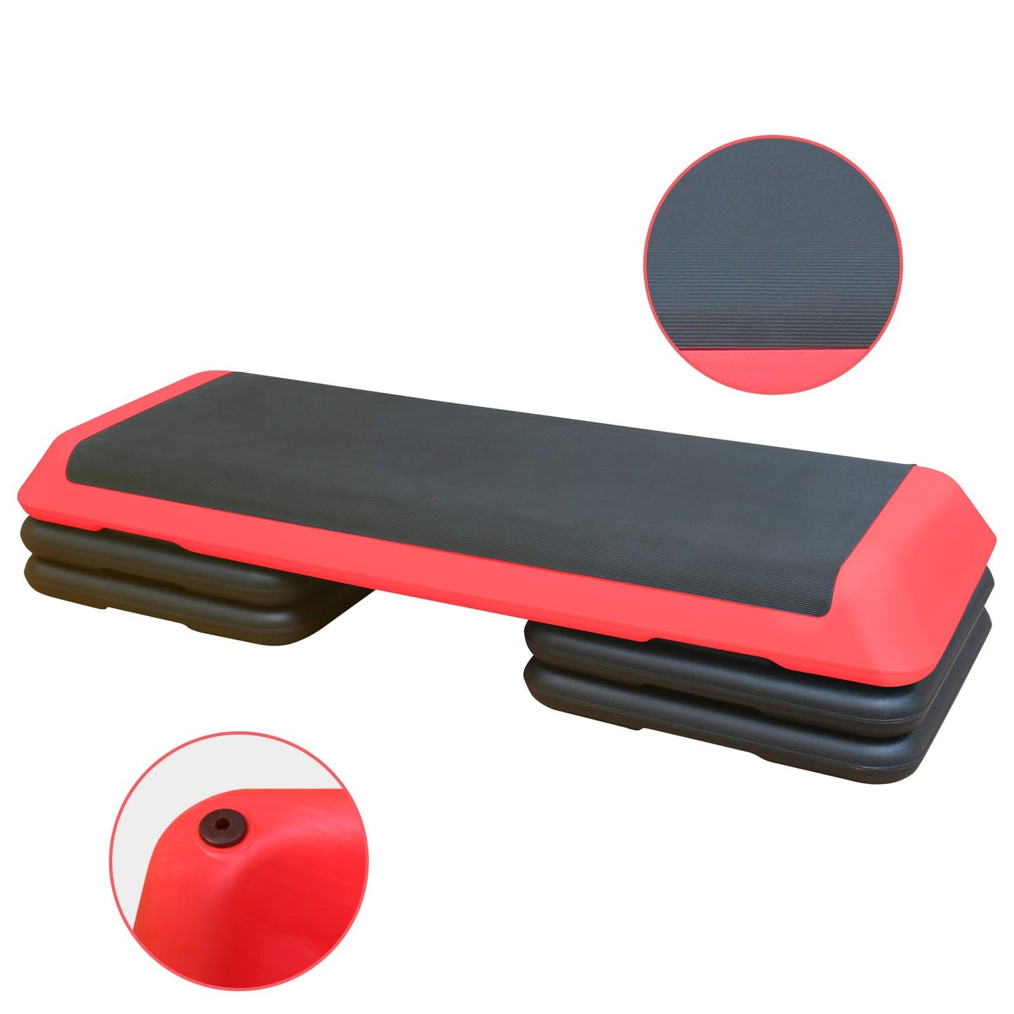 Step Up Fitness Platform - Adjustable Aerobic Trainer in Red