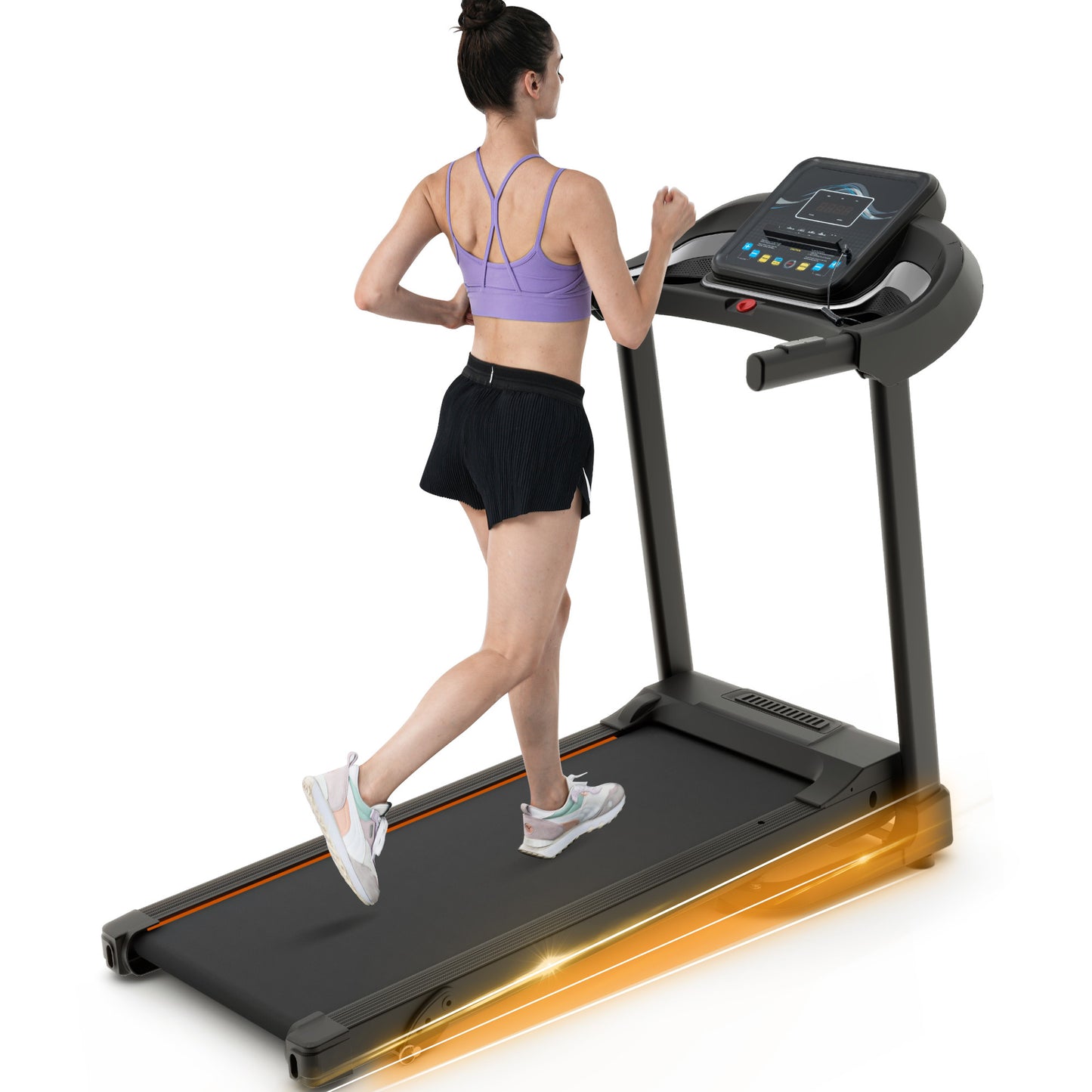 Foldable Fitness Treadmill with Speakers & Adjustable Incline