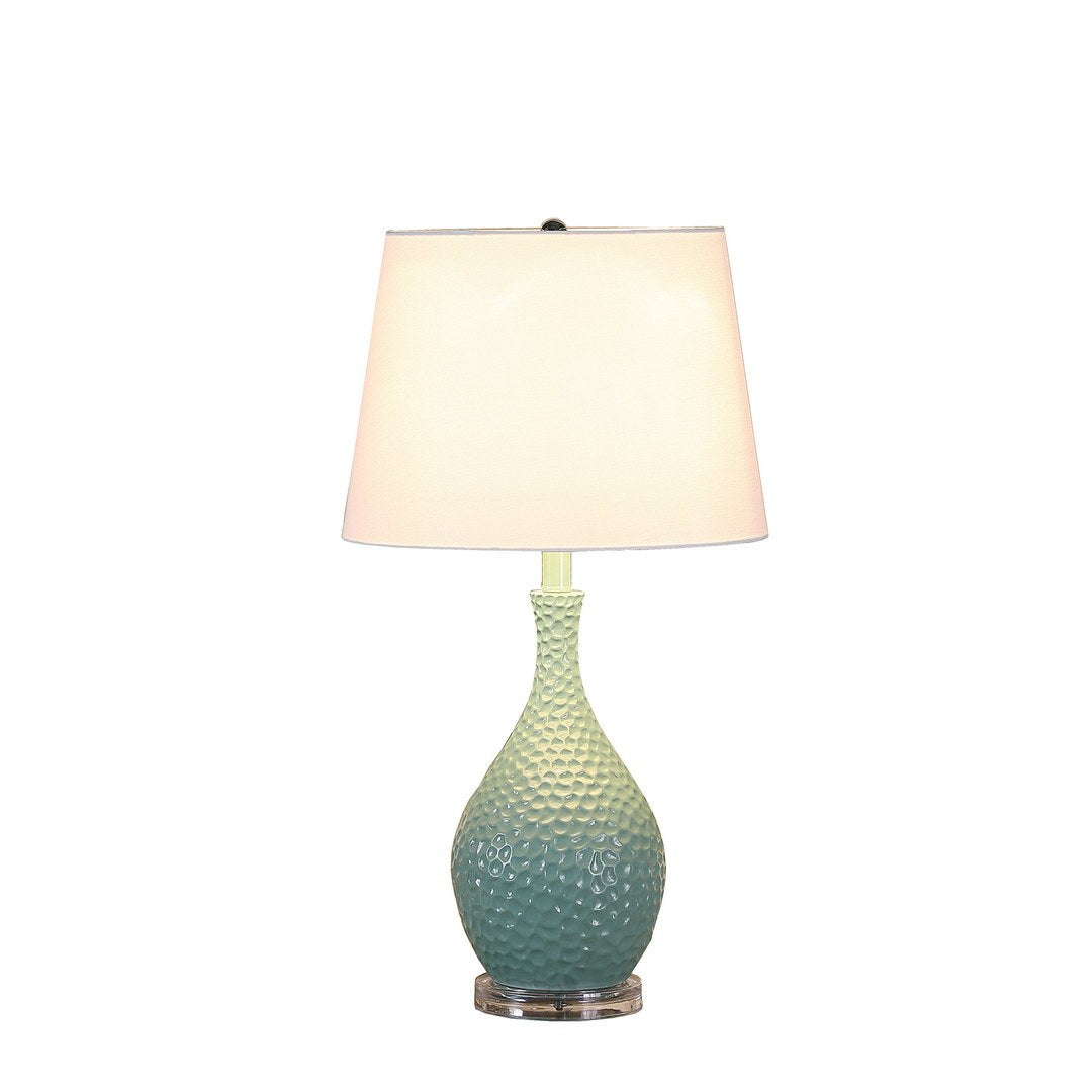 Teal Pebble Mid-Century Table Lamp