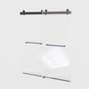 Matte Black Frameless Soft-Close Double Sliding Shower Door