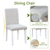 Chic White Dining Set with Upholstered Chairs