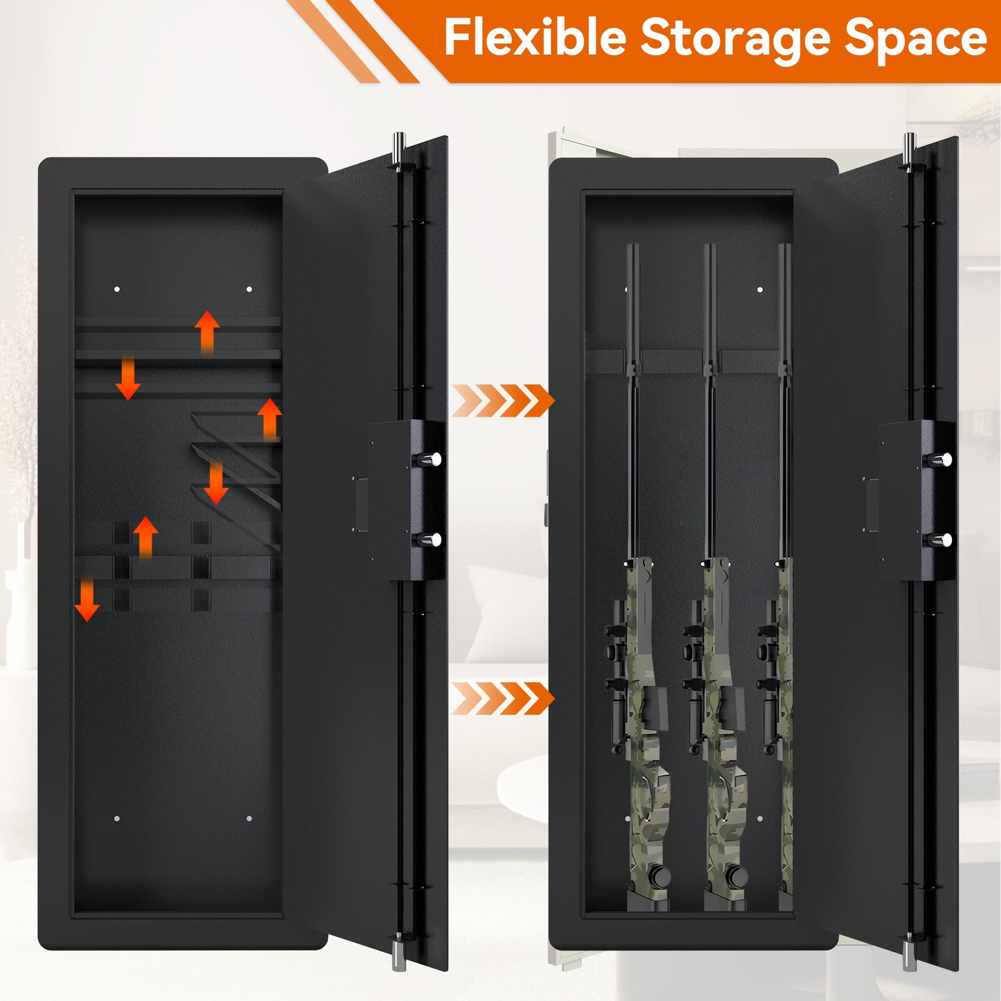 Quick-Access Wall Gun Safe - Secure Your Firearms with Ease!