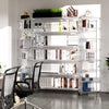 Rolling Chrome Storage Rack - Heavy Duty 6-Tier Wire Shelving