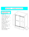 Matte Black Frameless Soft-Close Double Sliding Shower Door