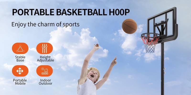 Adjustable Basketball Hoop Set with Balls and Accessories