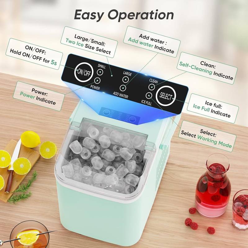 Rapid Chill Ice Maker - Self-Cleaning & Portable!