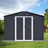 Stylish Dark-Grey Outdoor Storage Shed