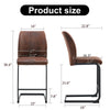 Chic Duo: Suede Cushioned Brown Chairs with Stylish Metal Legs